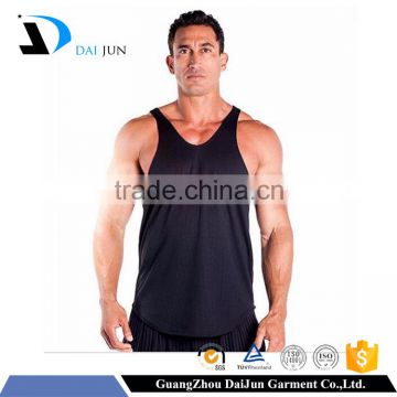 Daijun OEM high quality any colour avaliable 180g custom black cotton wholesale bodybuilding stringer tank top