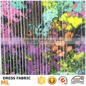 Knitting Pleated Fabric Printing Dresses Fabric