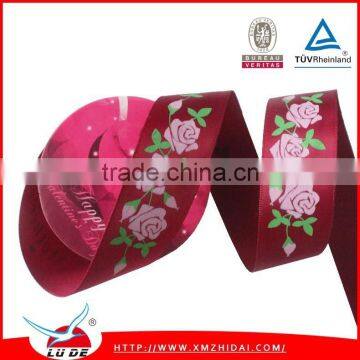 2015 Mother's Day Decoration Printing satin Ribbon