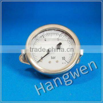 stainless steel liquid filled pressure gauge U clamp manometer