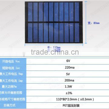 PET Solar Panel 6.6V 120mA