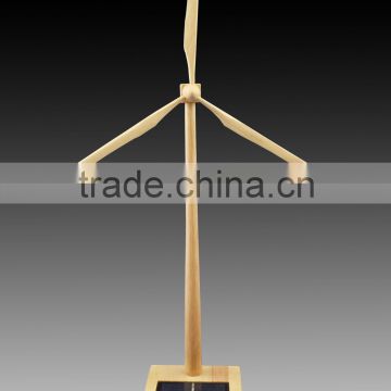 Solar Windmill Wooden for Gift