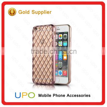 [UPO] High Quality 3D Diamond Giltter Electroplate Soft Clear TPU Mobile Phone Cover Case, Phone Accessory Case for Iphone 6s