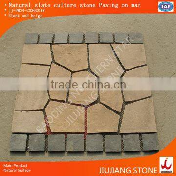 Crazy paving natural slate veneer for construction designs