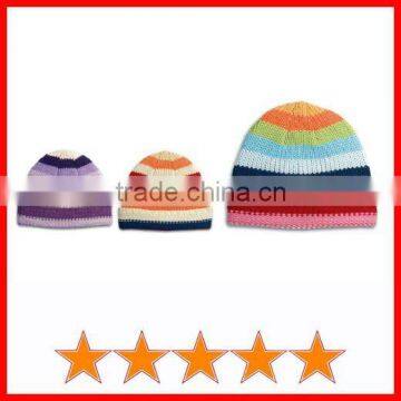 Cheap striped baby knitted beanie hats (SU-KH5055AY)