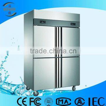 1000L 4 doors stainless steel commercial used deep freezers for sale