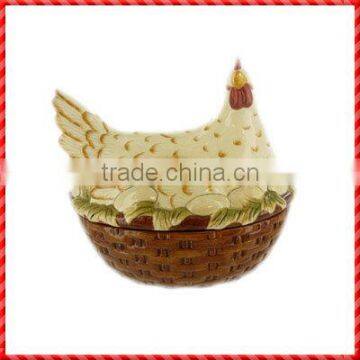 Chicken shape ceramic rooster egg holder for sale