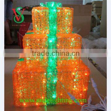 new LED light up gift box christmas decoration outdoor lighting