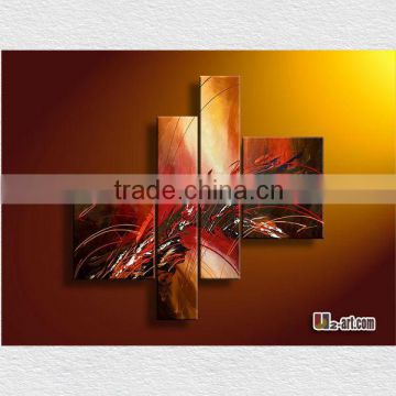 Modern decoration abstract oil paintings 4 pieces for office room decoration