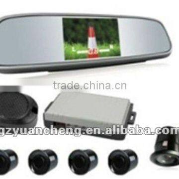 rearview mirror parking sensor system with camera
