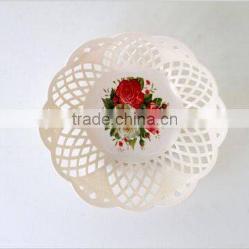 Plastic plate for fruit