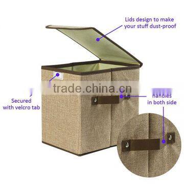 Linen Storage Eco-friendly Shower Caddy 16x16x16 Storage Cube Clothes Storage Boxes Amazon Fabric Cosmetic Organizer Folding photo-3