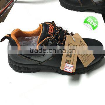 genuine leather upper material and PU outsole material ce army safety shoes