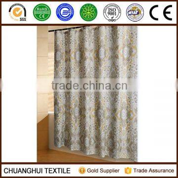 100% polyester waterproof printed shower curtain