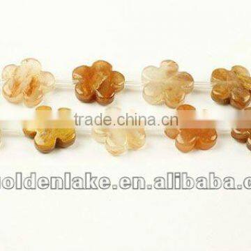 Red Iron Quartz Gemstone Beads