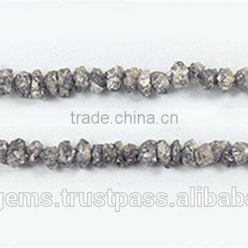 Grey Diamond Faceted Beads