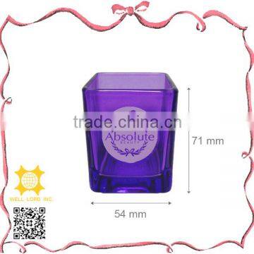 Beautiful gift 2016 logo printed decorative purple candle holder