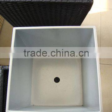 3PCS Rattan Flower Pot With Plastic Box Inside photo-6