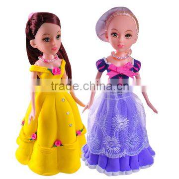 China Manufacture Hot Selling Kids Clay Rapunzel Princess Dolls