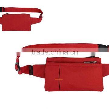 2015 BSCI Aduit Hot Sell Outdoor Slim Close Fitting Waist Bag