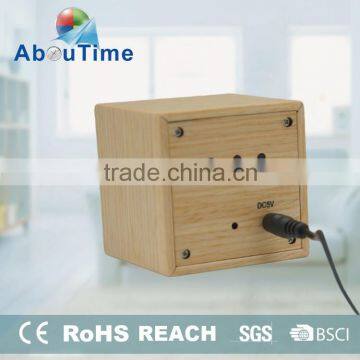 Fashion Design Cheap Cube Wooden Led Alarm Clock photo-3