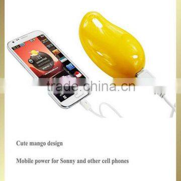 Beautiful Mango Portable Power Bank For all mobile 2600mah power bank