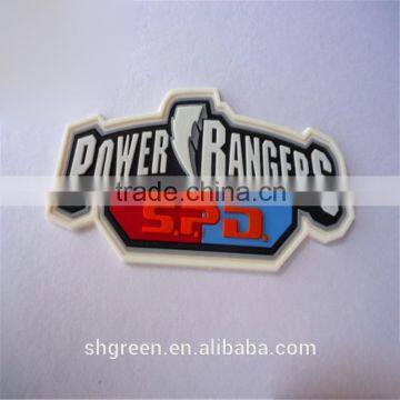 Colorful brand name rubber label,die cut PVC rubber patch for bags