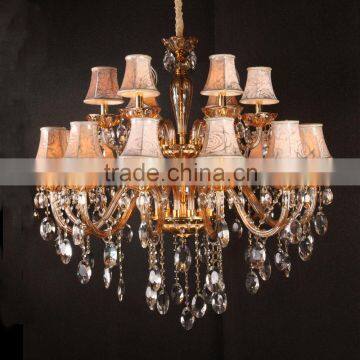 Medium amber glass chandelier SK-6180