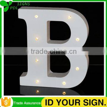 CNC Cutting Professional Wooden Lighted Letter-B