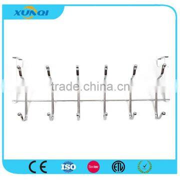 Household Wall Mounted Metal Pothook with 6 Hooks Used in Bedroom, Kitchen and Bathroom XQ1129