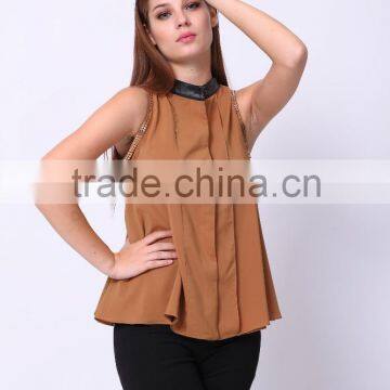 2016 PRETTY STEPS Winter CollectionsTwo Kinds of Tees in Coat Chiffon Tops Chemise Guimpe Casual Blouse photo-5