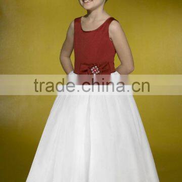 Top Tank A-Line White Organza Skirt Custom Flower Girl Dress For Wedding Party Occassion FGZ20 Flower Girl Dresses