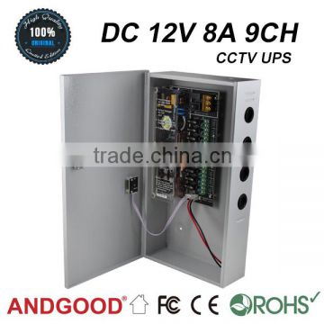 cctv system DC 12v 8a 9ch, ups power supply 12v battery backup