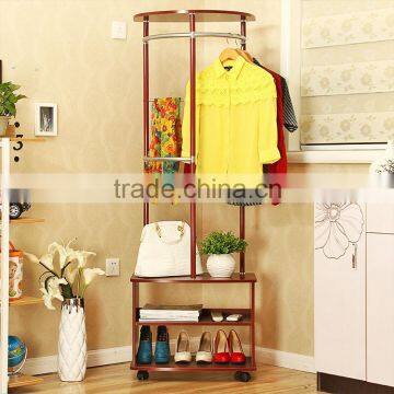Metal Garment Rack Clothes Stand Portable Clothing Hanger Shoe Rack With Shelves photo-4