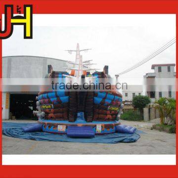 OEM Factory Service Pirate Ship Inflatable Slide With Bouncer For Outdoor Rental
