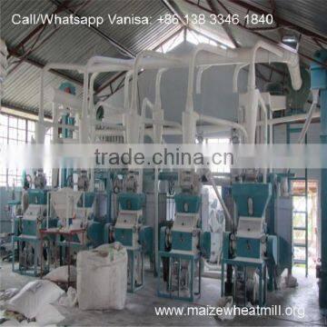 50-100 tonne convenient maize milling machine