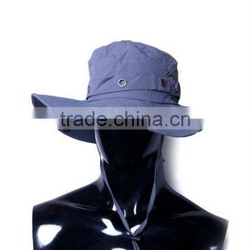 New design workable price blue large rims bush hat hunting hat bucket hat