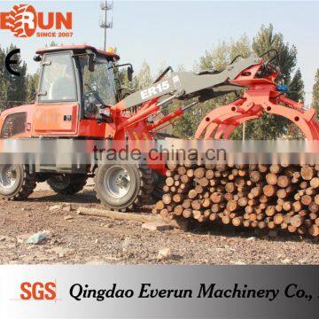 Everun Brand New 1.5 Ton Compact Wheel Loader With 360 Degree Wooden Forks photo-3