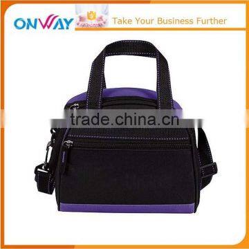 Soft fabric fashion design lunch cooler bag insulated with shoulder strap