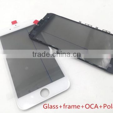 for iphone 6 cold press frame with front glass with polarizer with 250u oca assembled for iPhone6 series