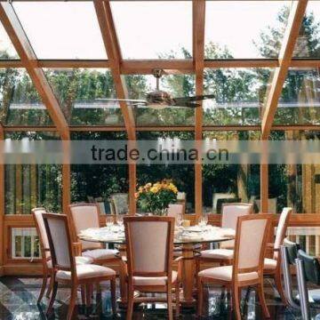 Clear Insulated hollow tempered roof glass sunroom