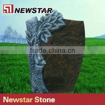 Newstar European Style Natural Granite Carved Tree Headstone photo-6
