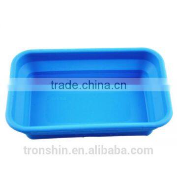 Customized Foldable Rectangular Silicone Container photo-3