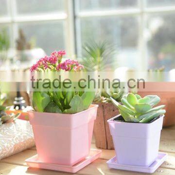 Square Factory Price Plastic Flower Pot Decorative Garden Plastic Flower Pot
