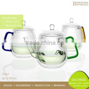 Hot Sale Heat Resistant Borosilicate Glass Tea Sets With Cups photo-3