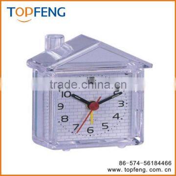 Lovely House Shaped Fluorescent Snooze Quartz Alarm Clock Home Decor Desktop Clock