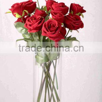 SJ1101502 Fabic Silk Red Rose Wholesale Flowers photo-6