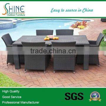 6pcs square table rattan furniture garden set SOF1010