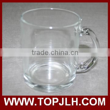 High quality custom logo printed glass beer mug for sublimation