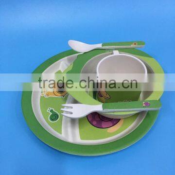 HOT SALE ECOFRIENDLY BAMBOO FIBER CHILD DINNER SET photo-3